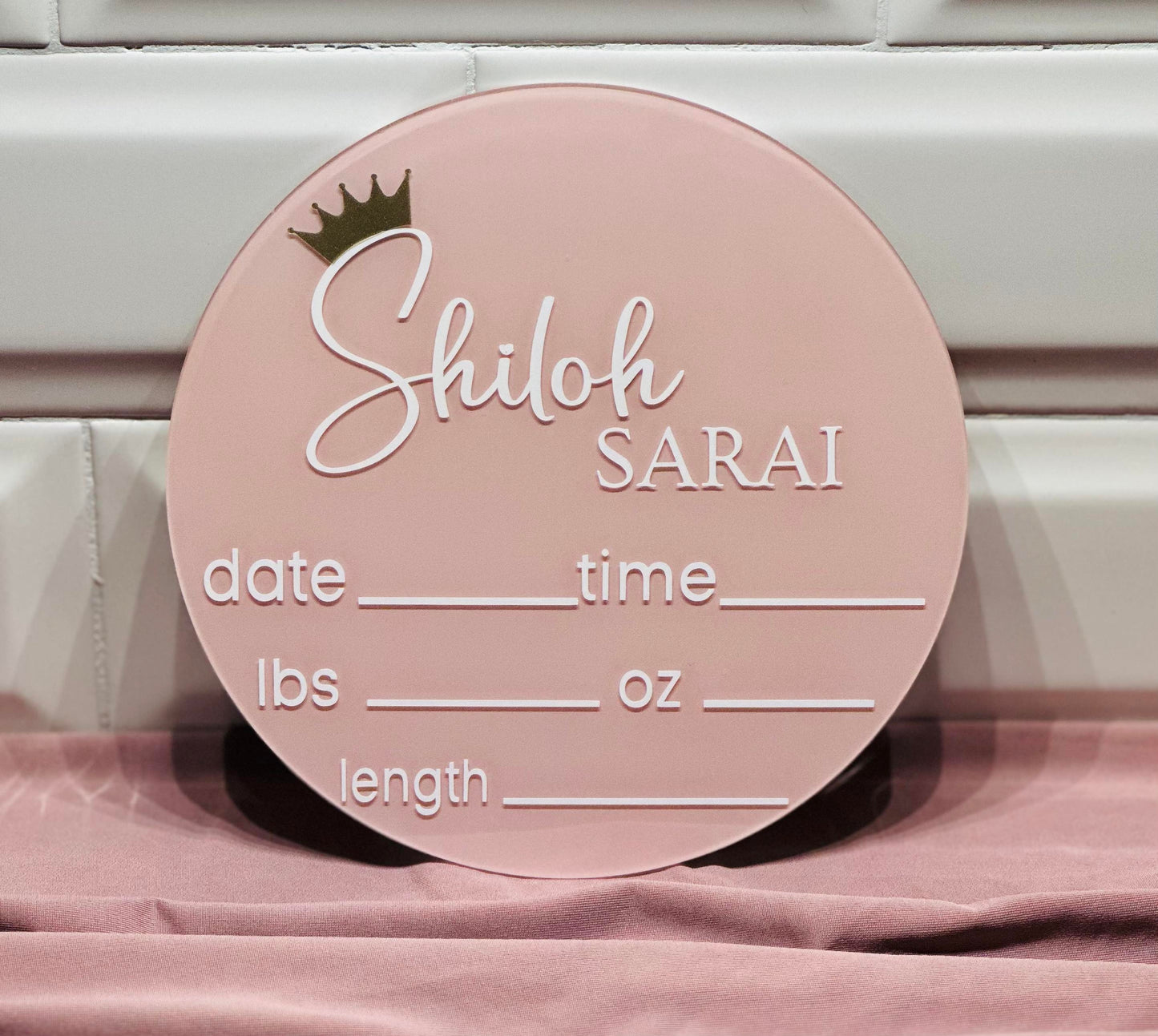 Personalized Baby Birth Announcement Sign