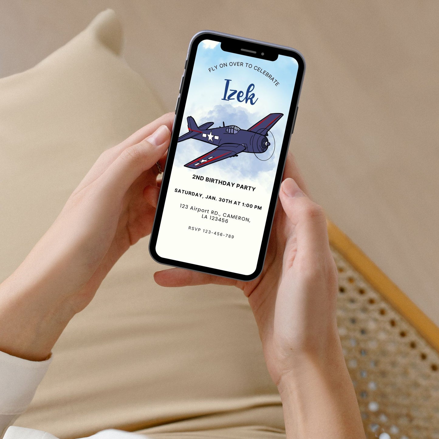 blue airplane invites a friend, digital download, printable invites, plane, birthday cards