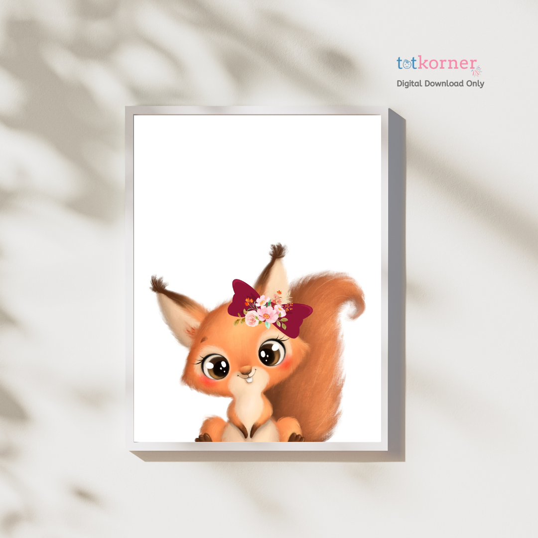squirrel wall decor | squirrel printable | wall art squirrel | squirrel prints | squirrel digital download, digital download art prints, baby animal prints, art print, animal decor, nursery wall arts, baby decor, digital download art, Art prints