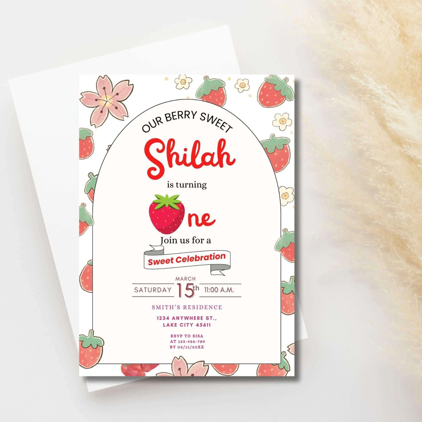 strawberry shortcake birthday template, 1st birthday girl strawberry theme, berry sweet party decorations printable