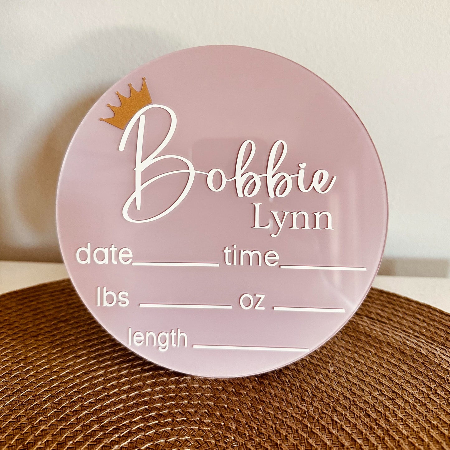 newborn baby gift for girl keepsake hospital sign