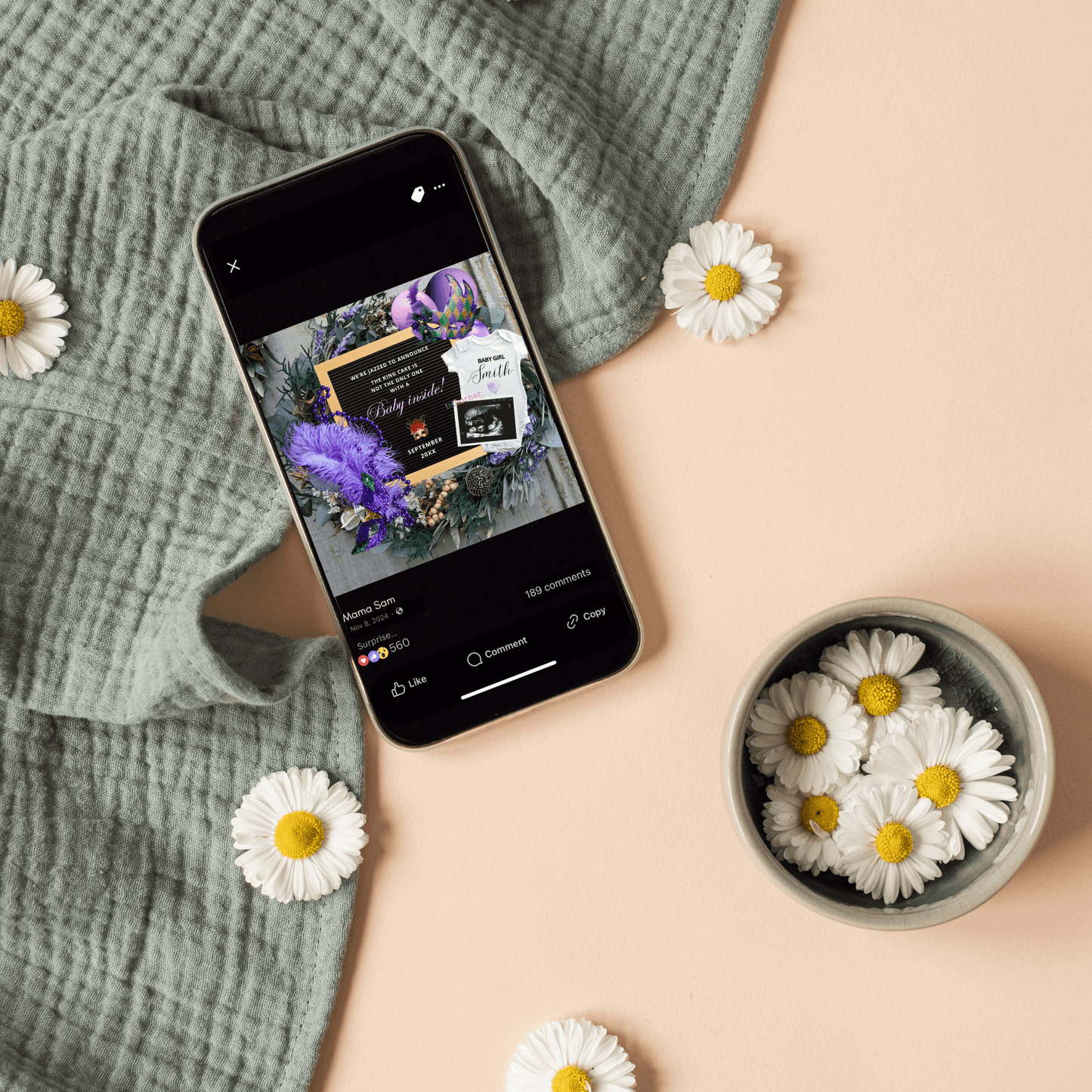 pregnancy photo announcement, baby gender reveal