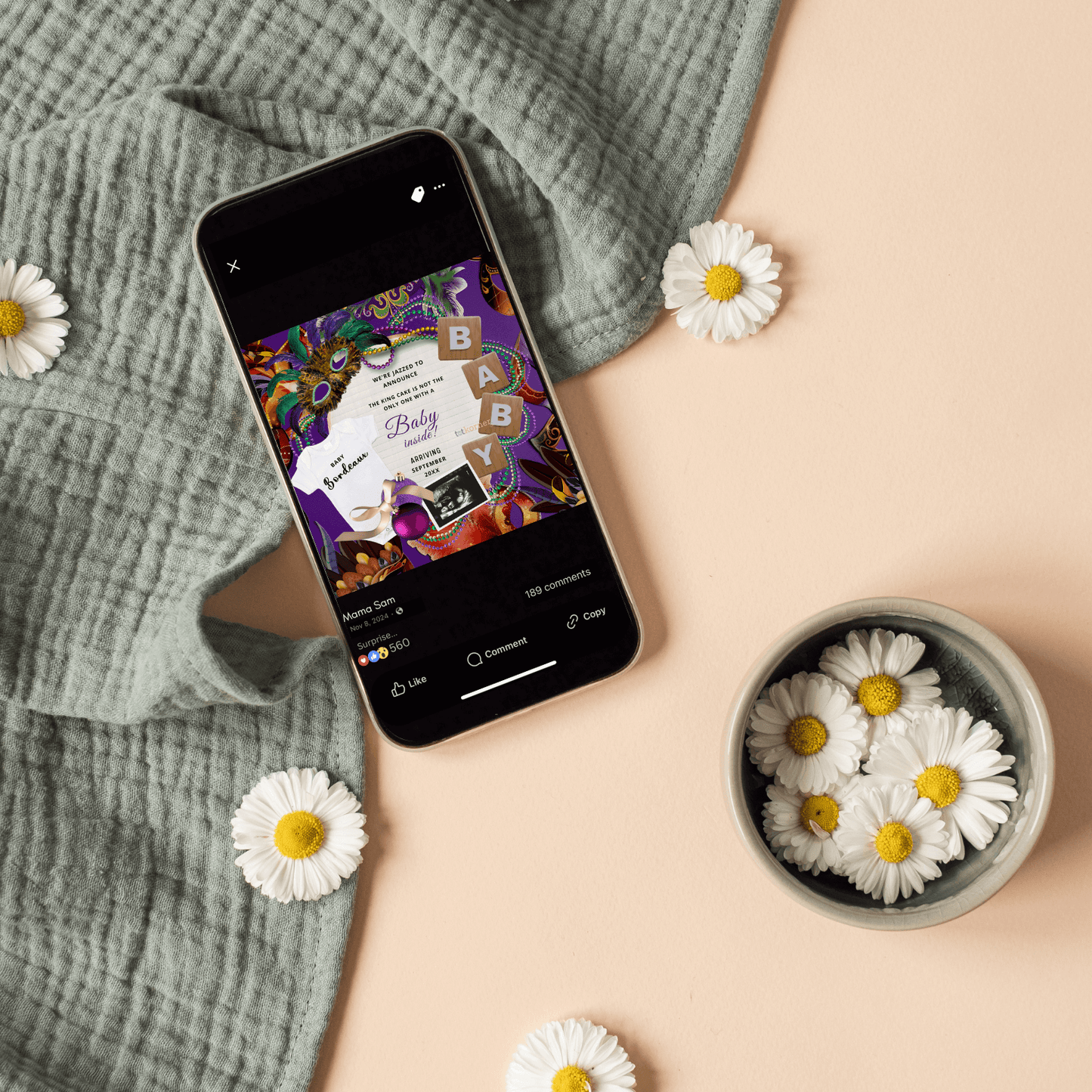 pregnancy photo e-card announcement