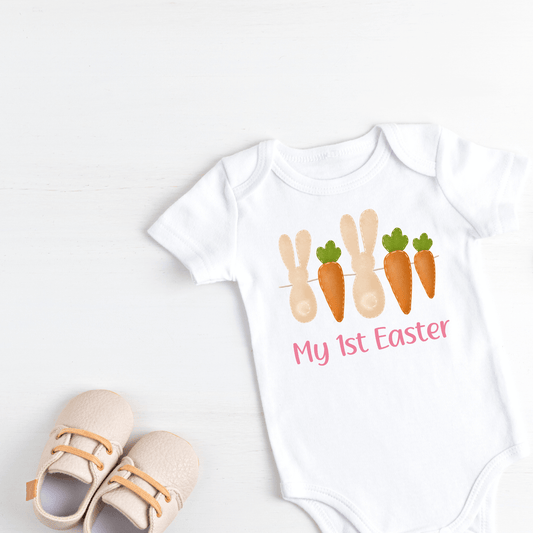 Easter baby clothes, baby easter romper, easter clothing, what to wear for easter, good gift for a baby's first easter, how do you celebrate Easter with a baby