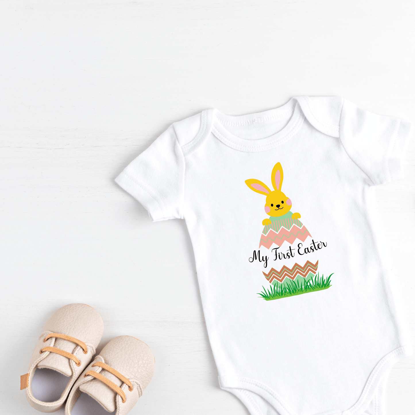 Easter baby clothes, baby easter romper, easter clothing, what to wear for easter, good gift for a baby's first easter, how do you celebrate Easter with a baby