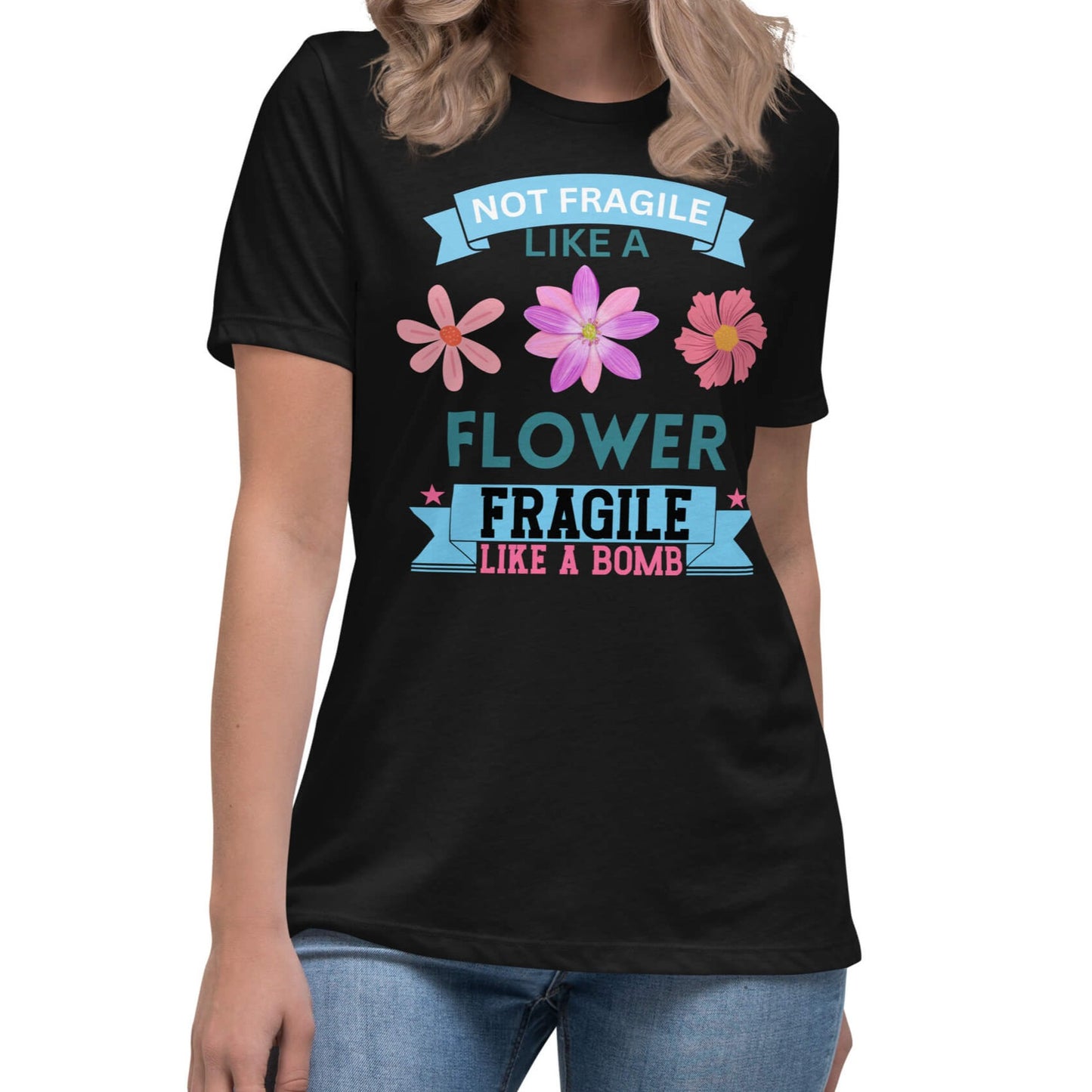 black mothers day shirt not fragile like a flower fragile like a bomb