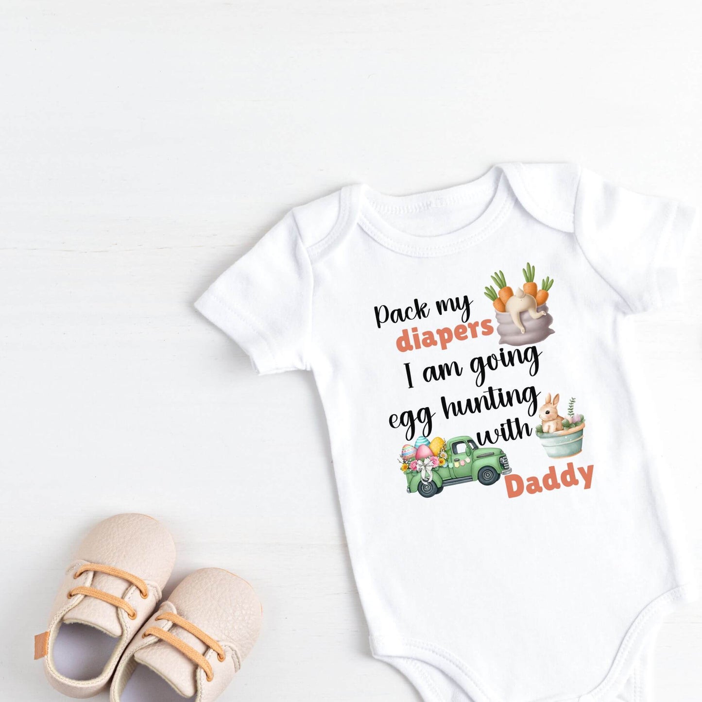 egg hunting baby outfit boy girl