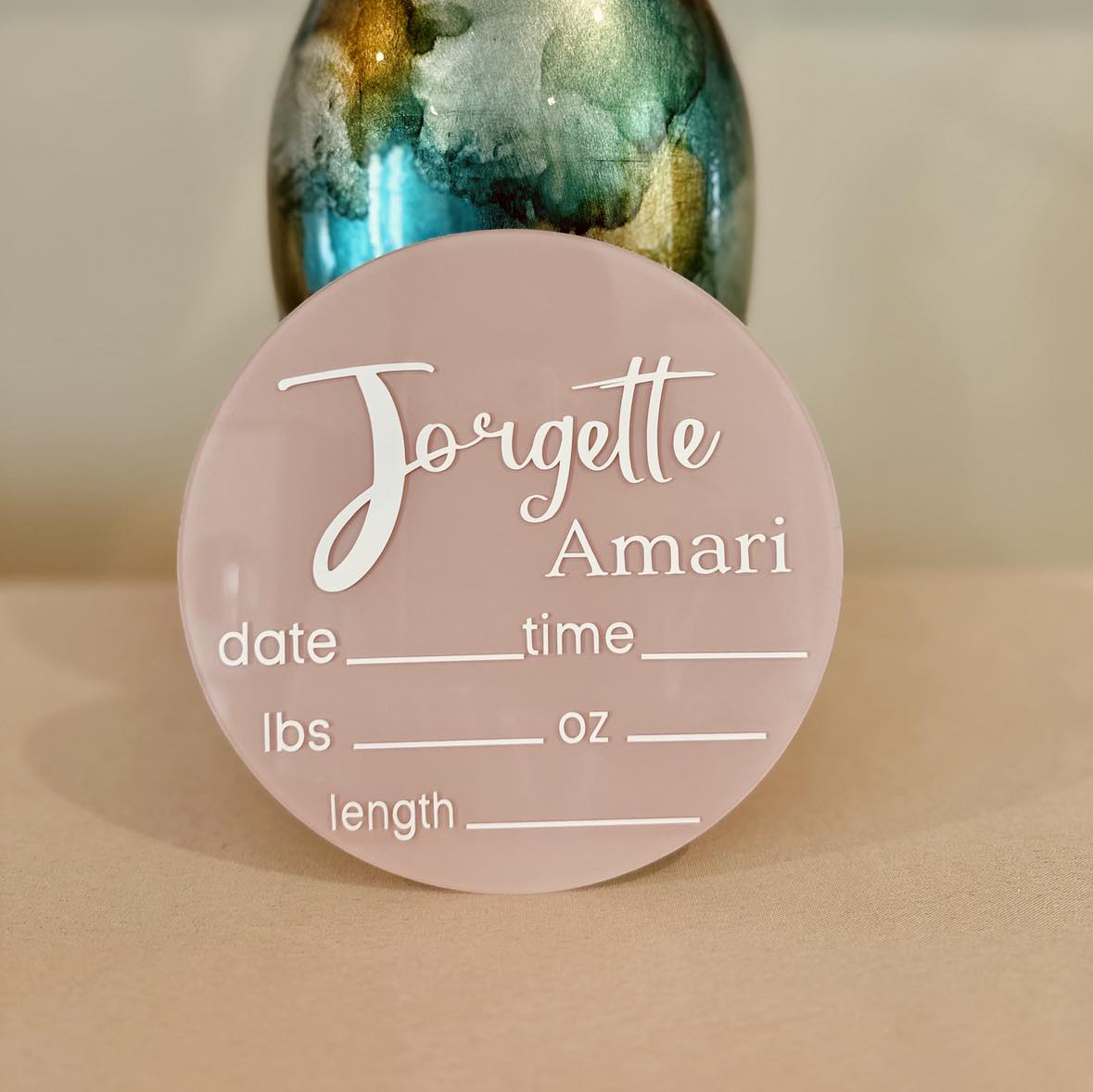 personalized baby birth announcement hospital sign