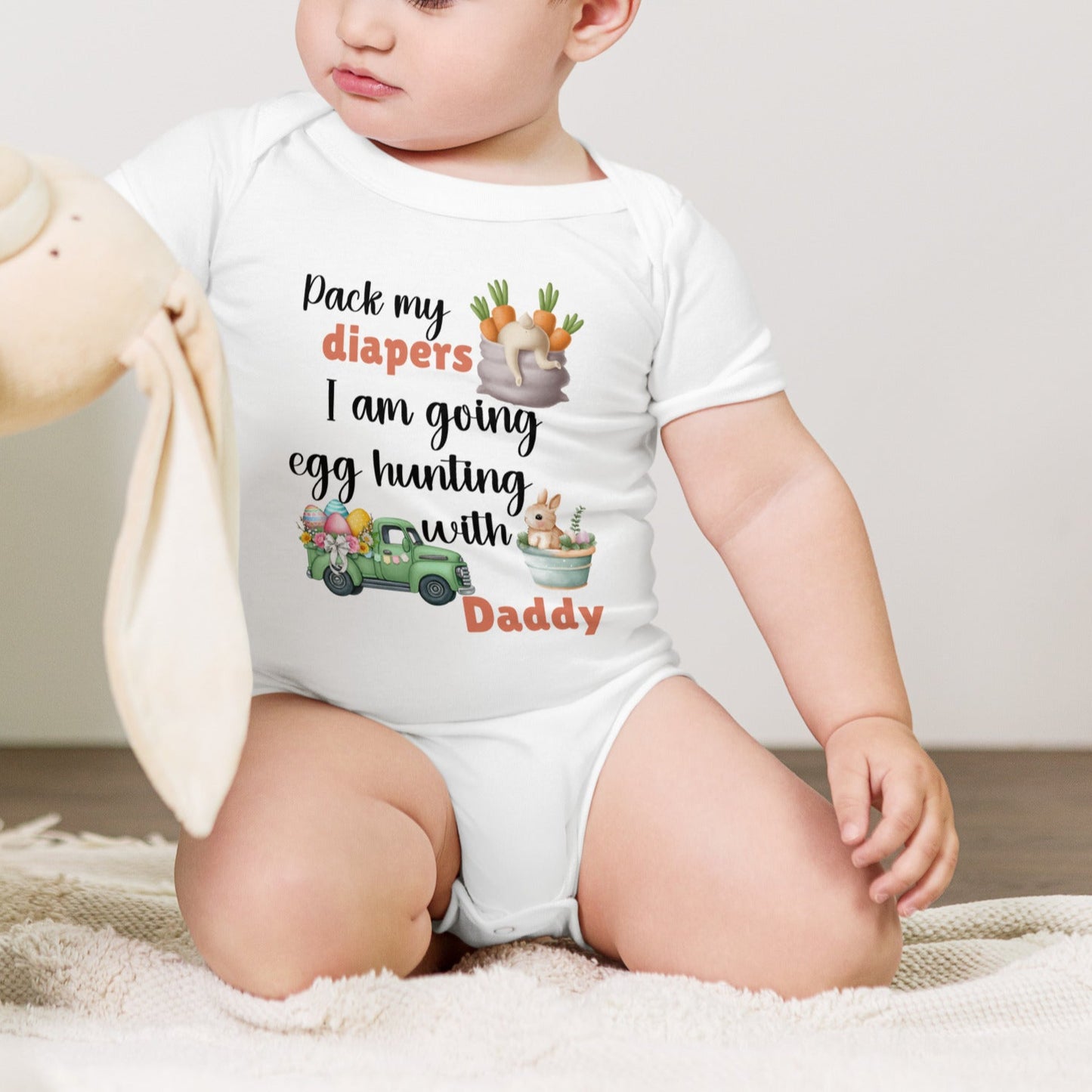 Funny Daddy baby easter clothing