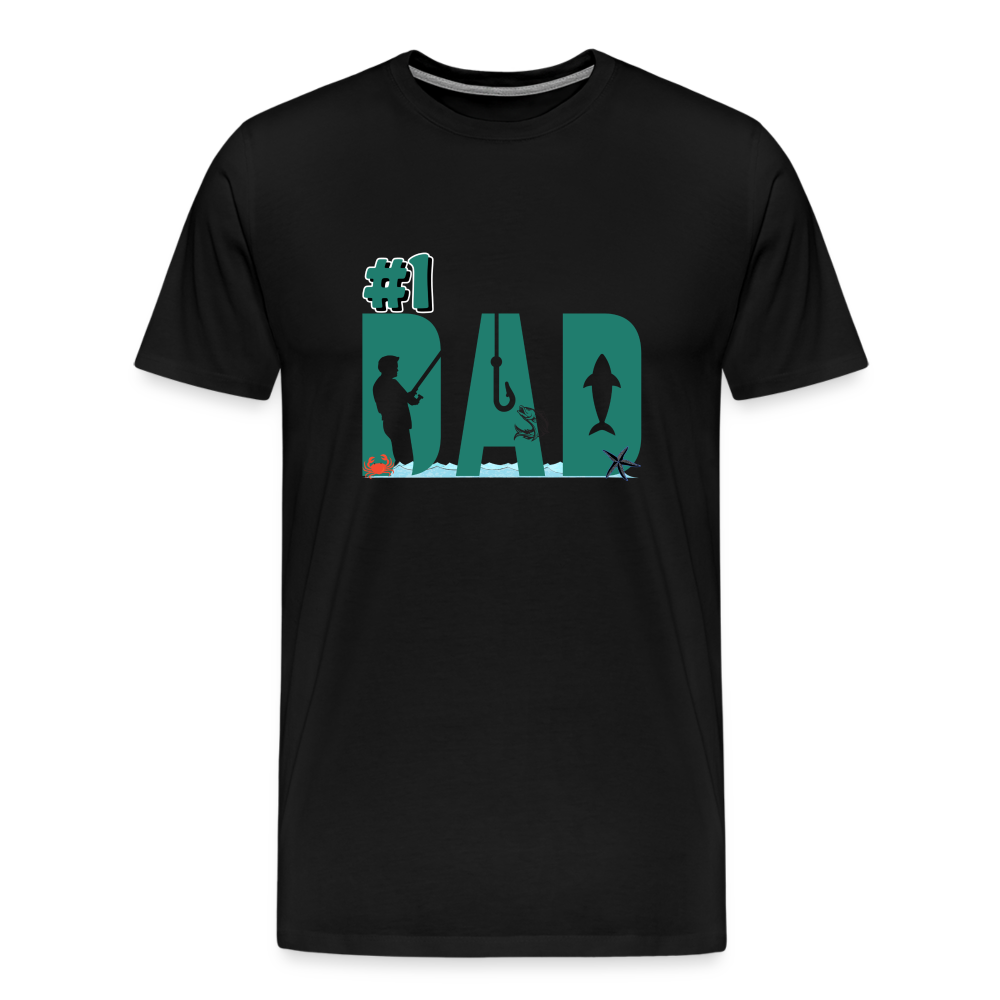 #1 Dad Men's Premium T-Shirt - black