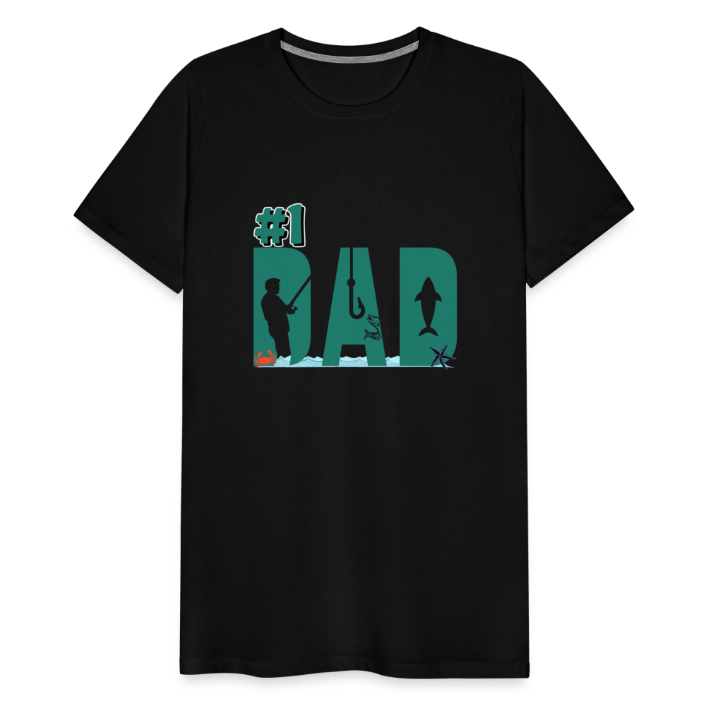 #1 Dad Men's Premium T-Shirt - black
