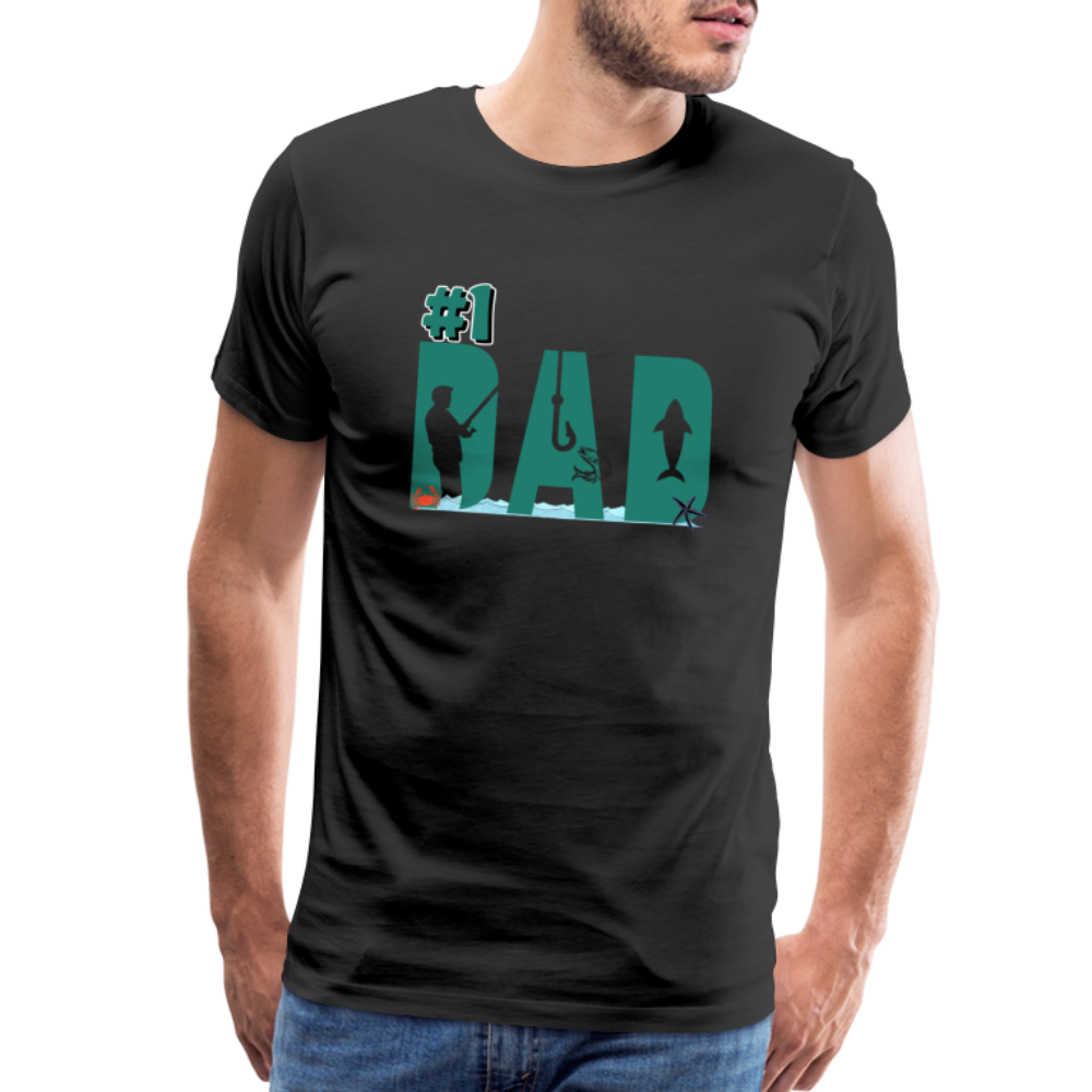 #1 Dad Men's Premium T-Shirt - black