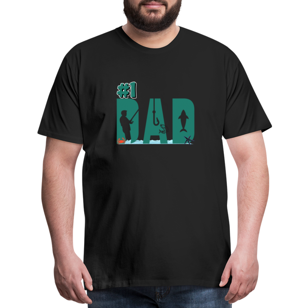#1 Dad Men's Premium T-Shirt - black