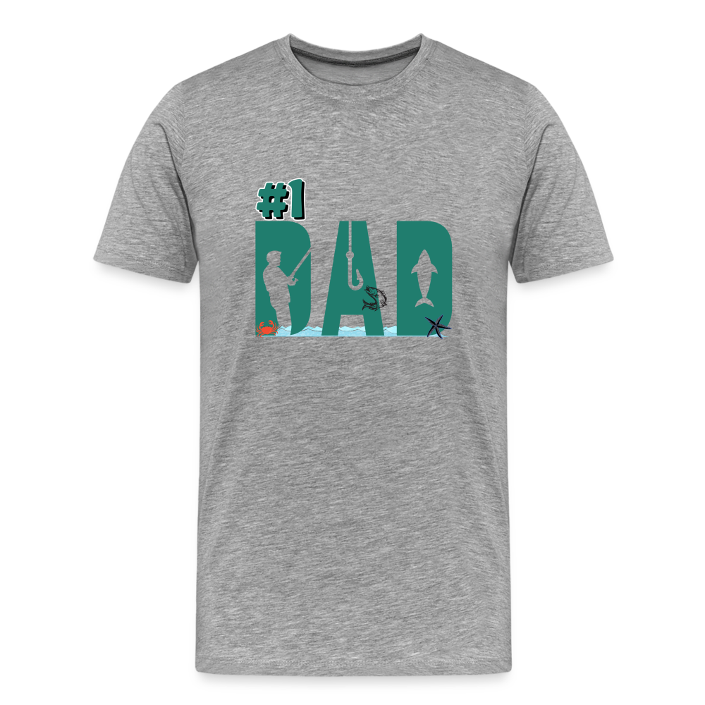 #1 Dad Men's Premium T-Shirt - heather gray