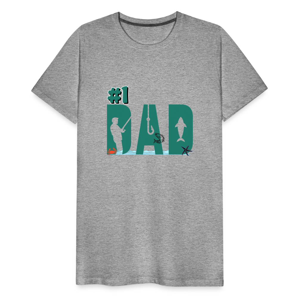#1 Dad Men's Premium T-Shirt - heather gray