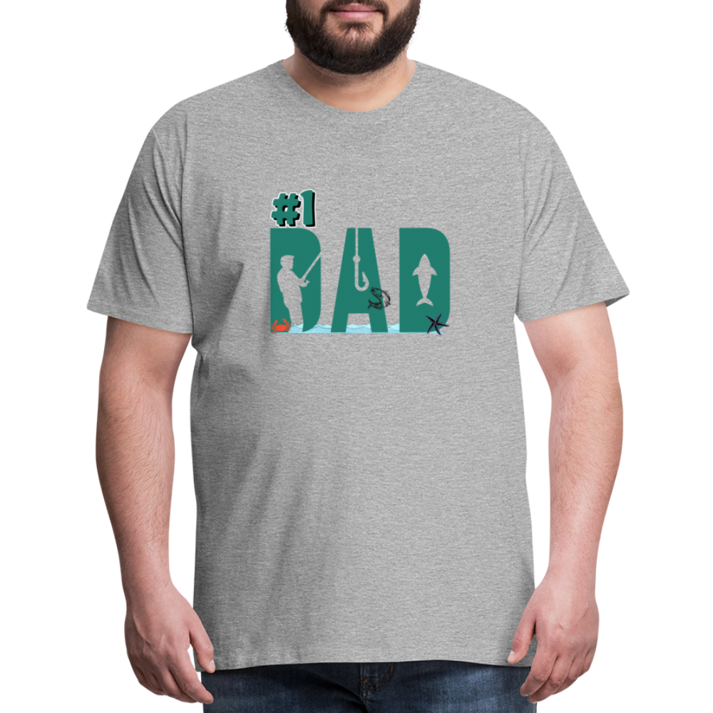 #1 Dad Men's Premium T-Shirt - heather gray
