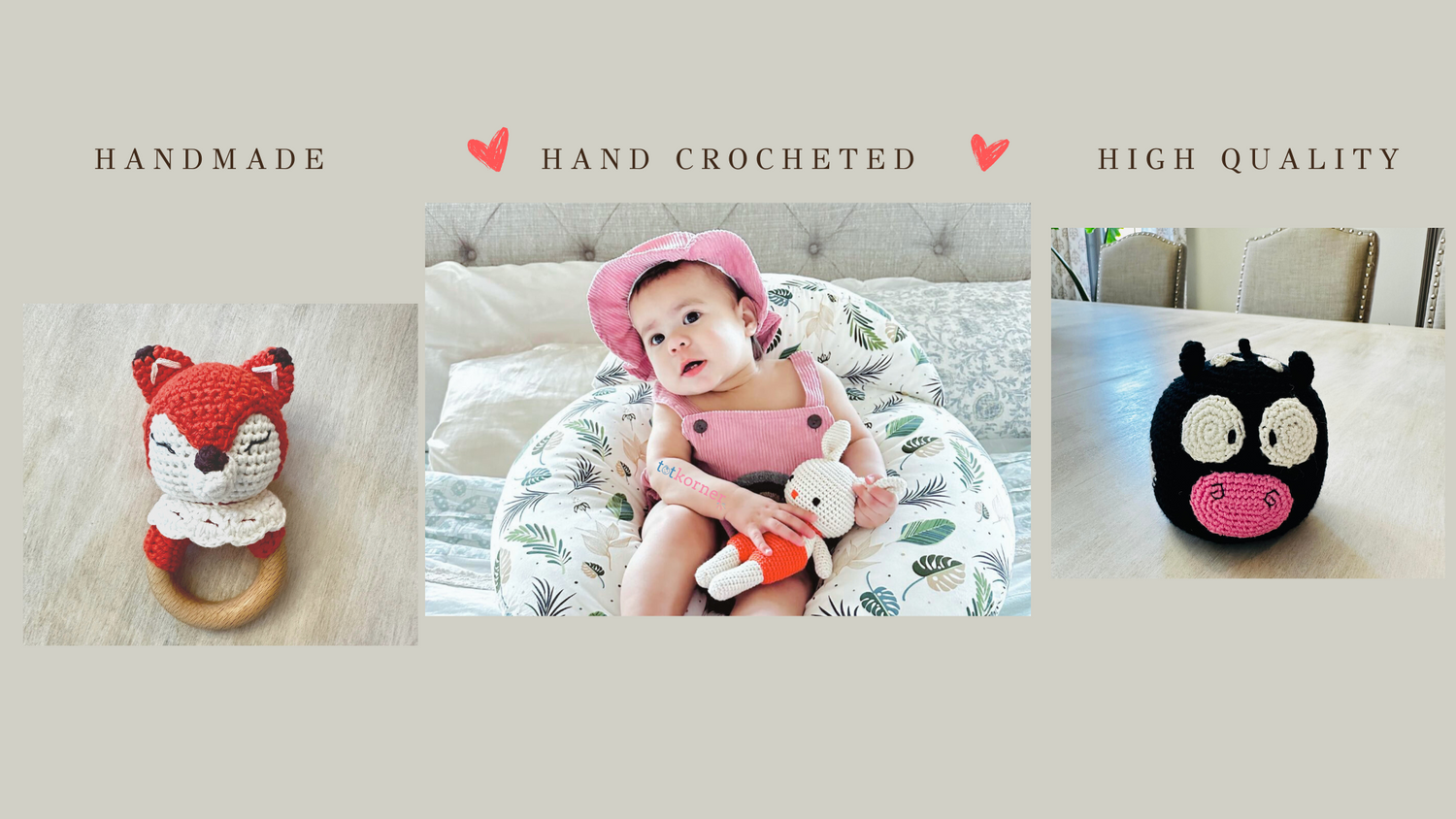 hand made rattles for teething baby