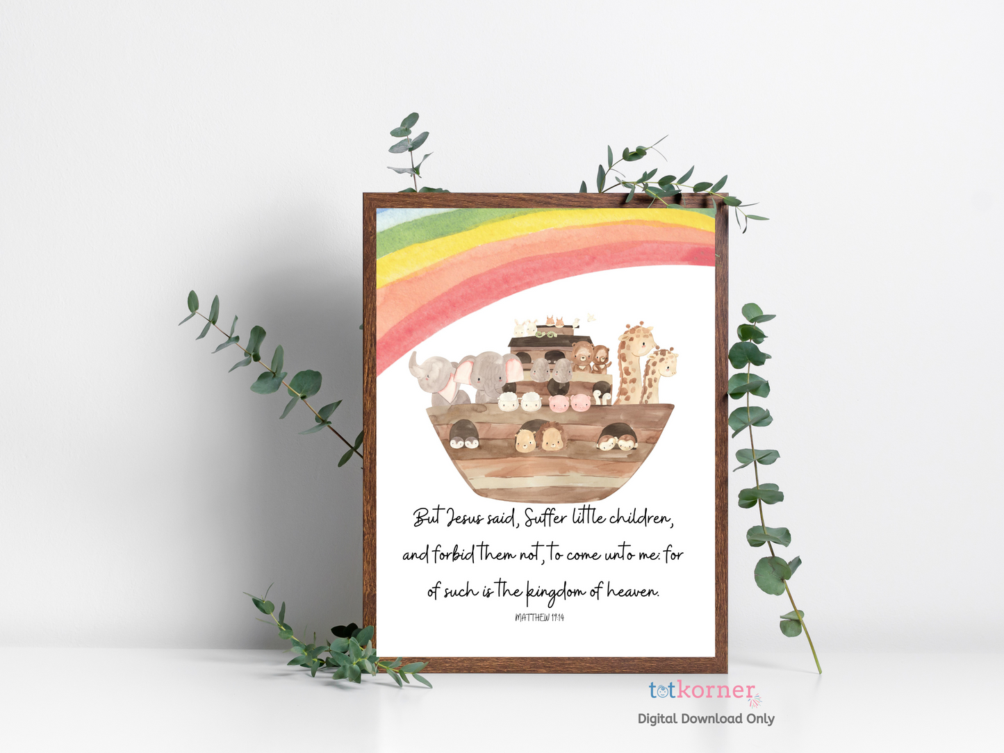 noahs ark print | matthew 19 14 | matthew 19:14 8 X 10 | matthew 19:14 11 x 14 | noahs ark dedication printable | etsy nursery prints | etsy popular prints | etsy nursery prints faith | noahs ark scripture nursery decor | baby scripture