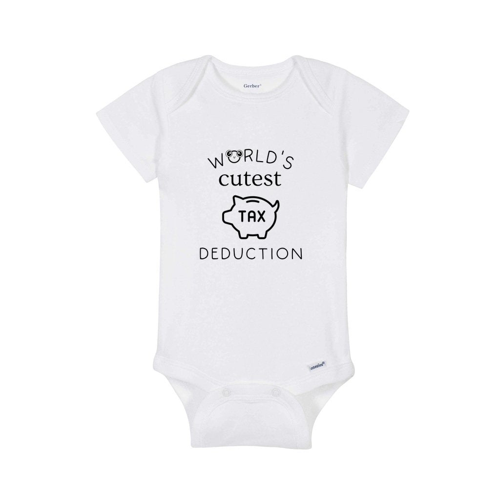 Cutest Tax Deduction Onesie®, Funny Baby Onesie®, Funny Baby Shower Gift, Funny New Mom Gift, Funny New Dad Gift, Pregnancy Reveal Gift