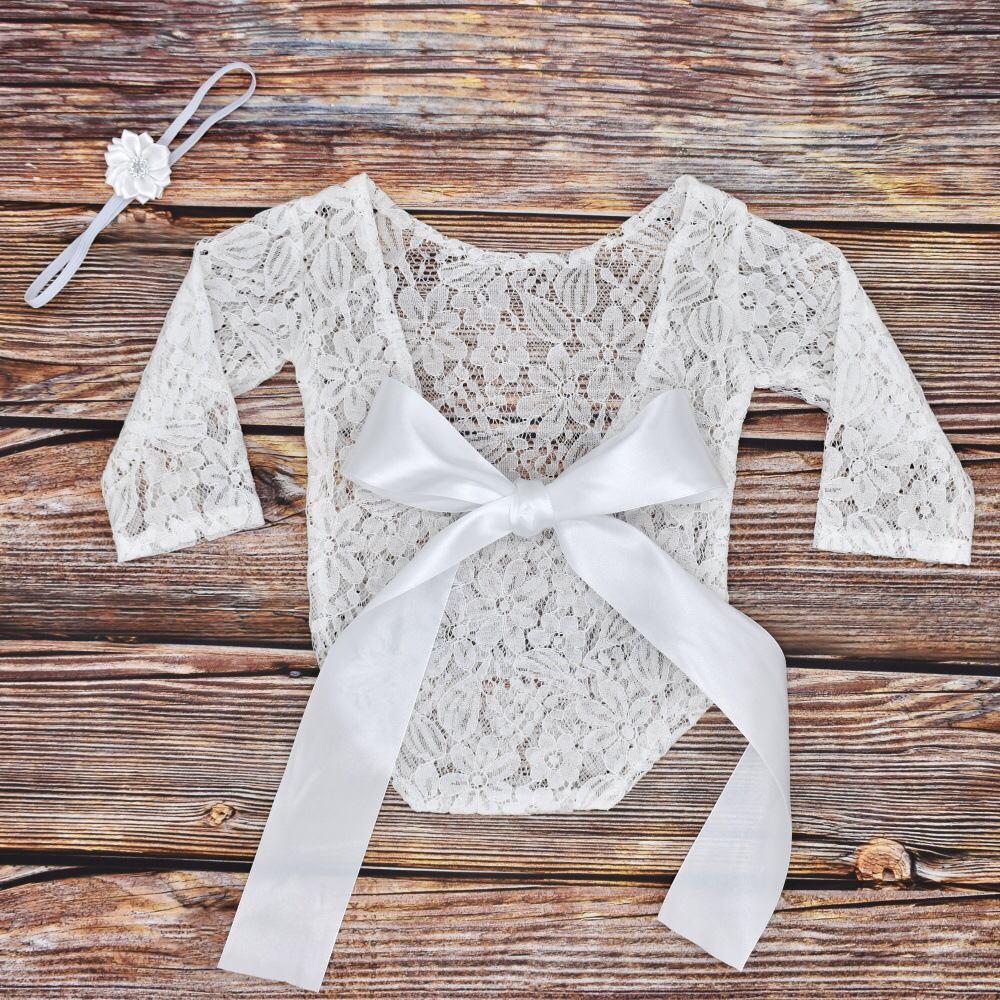 White Lace Romper Set