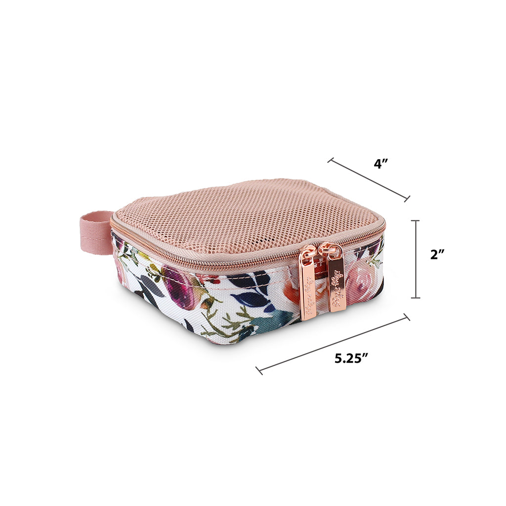 Blush Floral Diaper Bag Packing Cubes Organizer