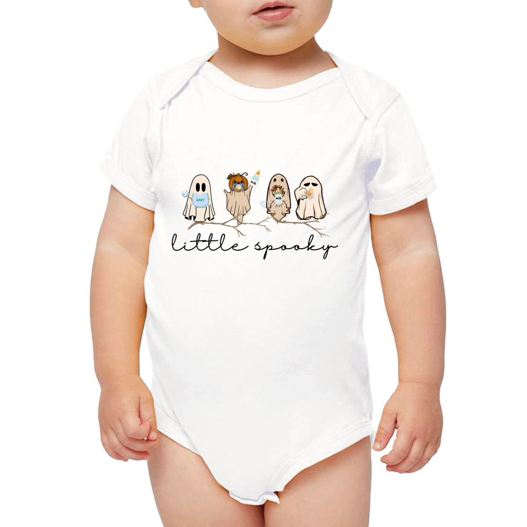 trick or treat baby bodysuit clothing, spooky, ghost funny, baby, kids onesie, Funny halloween baby, funny baby halloween costumes, baby halloween bodysuit, ghost, pumpkin fall baby