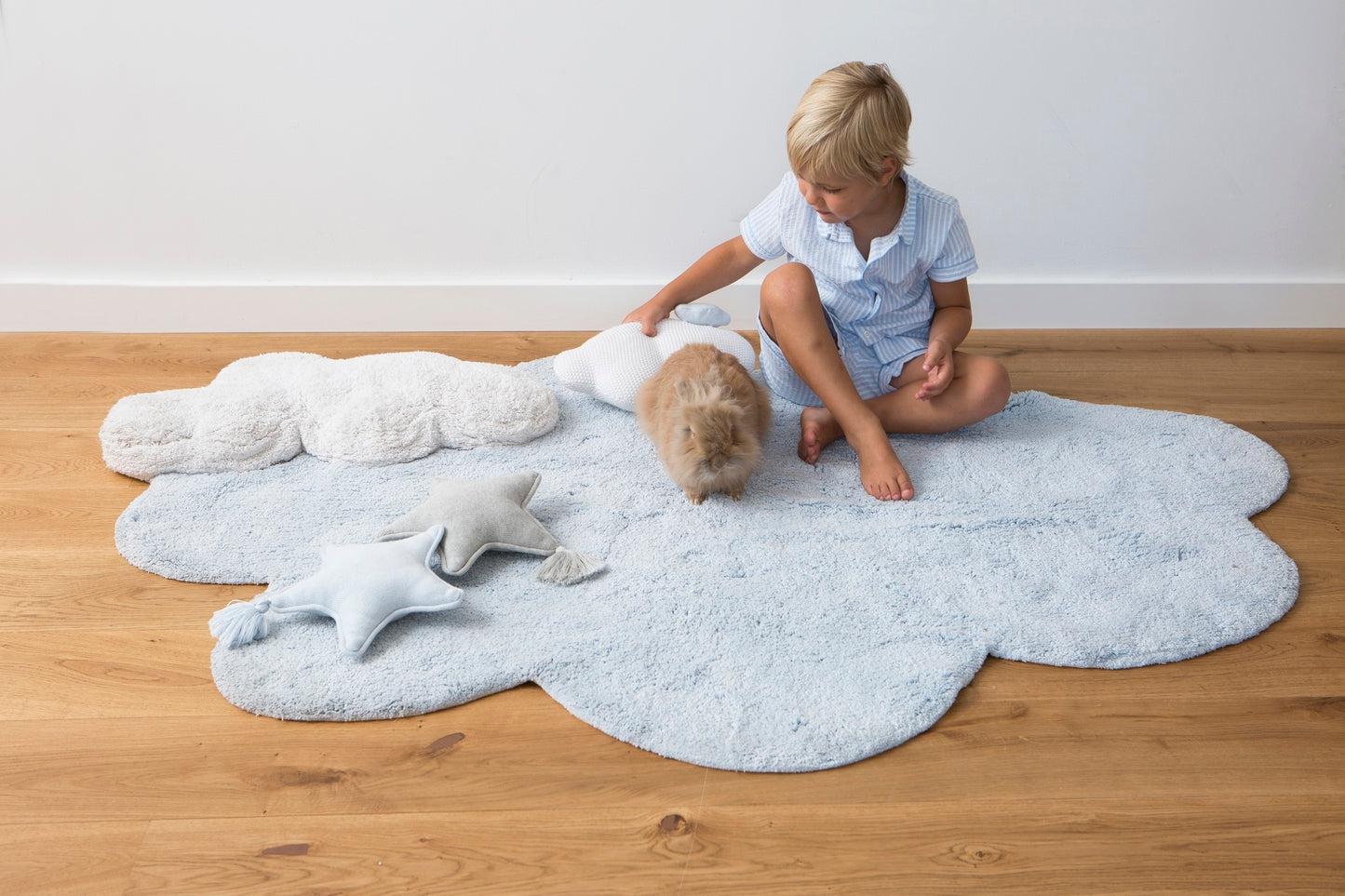 Puffy Dream Washable Rug (Blue)