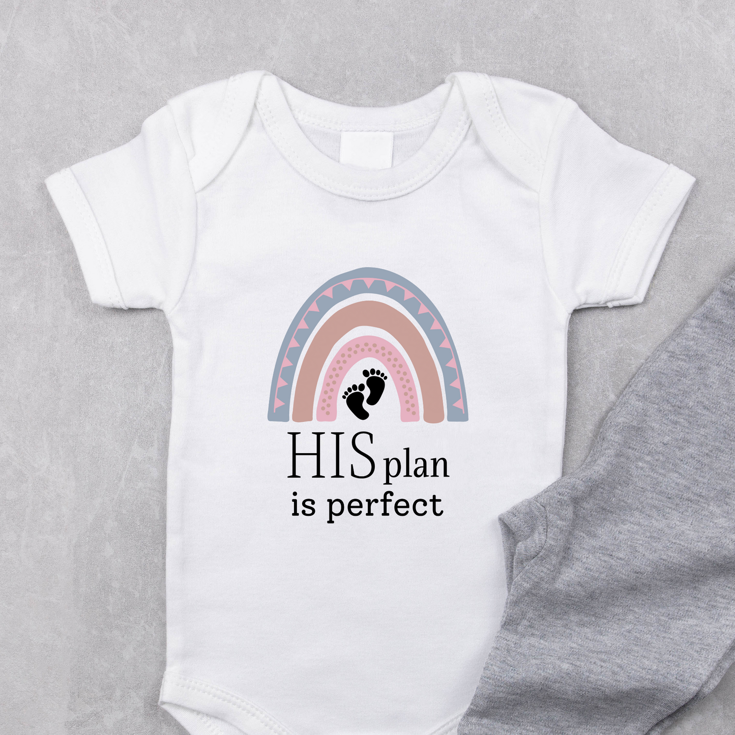 His plan is Perfect Christian Outfit for a miracle baby | #babyonesie #baby #babyclothes #onesie #babygirl #babyboy #babyfashion #onesies #babyshower #handmade #babyshowergift #shopsmall #babygift #babyonesies #babyromper #etsyshop #etsy #smallbusiness #babyclothing #babybodysuit #pajamas #onesiepajamas #kidscanvas #kidstops #babyshowergiftideas #babyshower #gift #baby #grandchildgift
