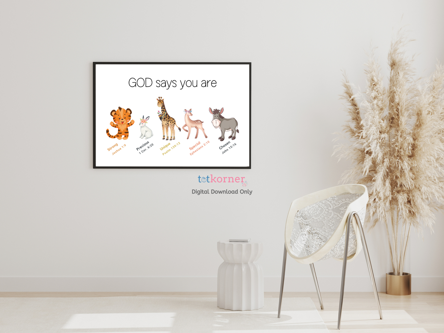 baby animals nursery decor | Neutral nursery decor - Cute nursery wall art - Nursery art set | Printable nursery art