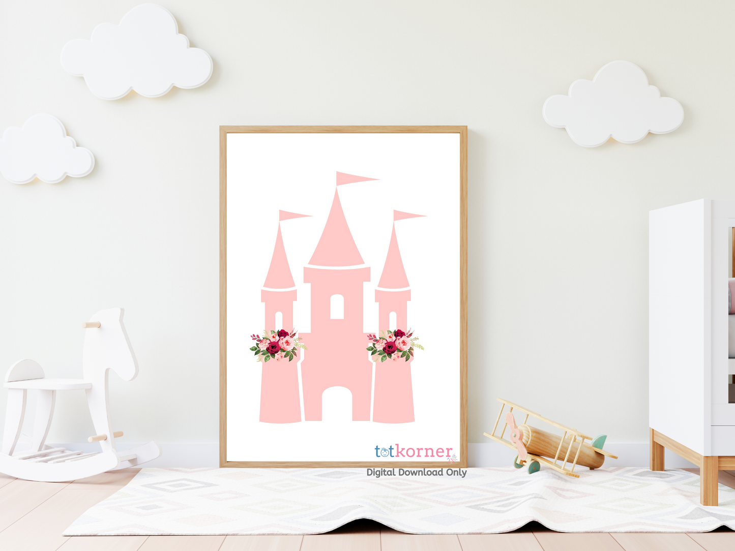 princess gifts | castle | princess wall art | princess room decor | princess room | princess wall decor | princess wall art | princess with crown | princess with floral crown | princess with floral | castle digital | castle digital download