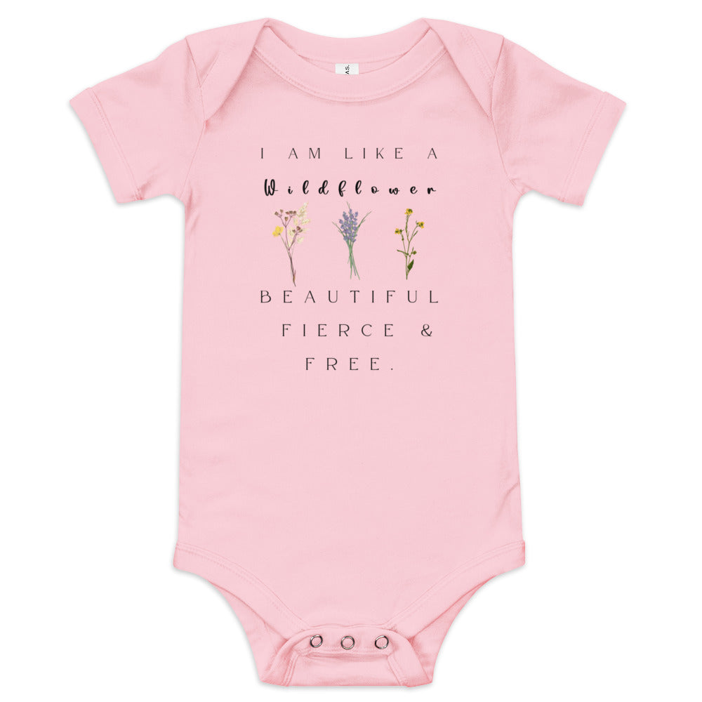 Little Wildflower Baby Bodysuit, Baby Girl Outfit, Boho Baby Girl Clothes, Flower Baby Outfit, Boho Baby Clothes, Baby Shower Gift Girl