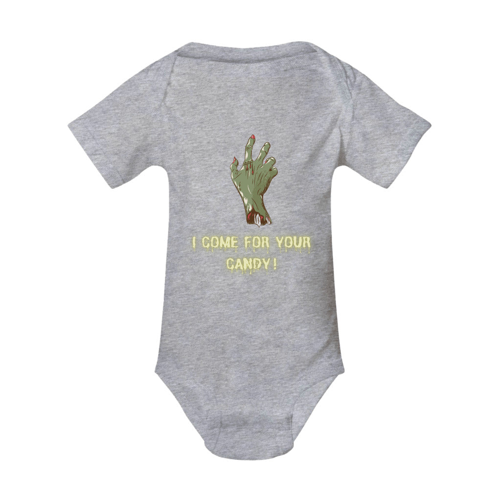 trick or treat baby bodysuit clothing, spooky, ghost funny, baby, kids onesie, Funny halloween baby, funny baby halloween costumes, baby halloween bodysuit, ghost, pumpkin fall baby, heather gray halloween outfit