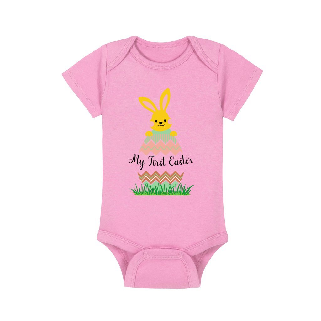 easter baby clothes, funny cute stylish easter baby outfit, first easter Sunday, bunny, rabbit easter, silly easter, easter Sunday gift idea pink