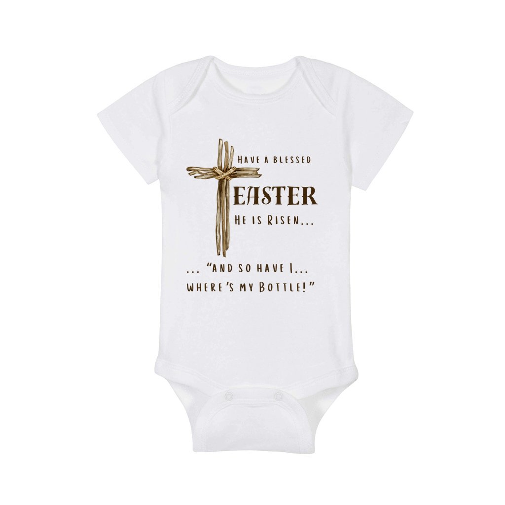 easter outfits for baby girland boy, cutest easter outfits, kids clothing, graphic tees, baby easter outfits, tomb, he is risen white kid bunny rabbit simple modern easter