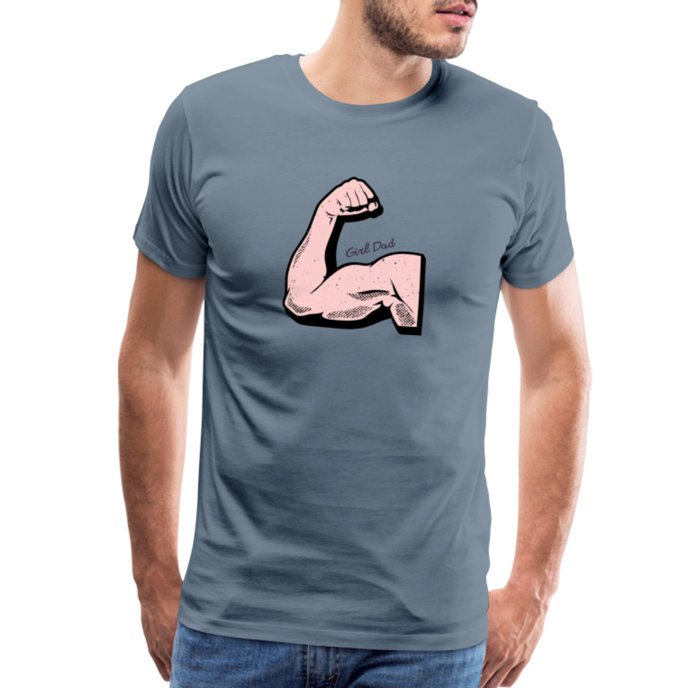 Girl Dad Men's Premium T-Shirt - steel blue