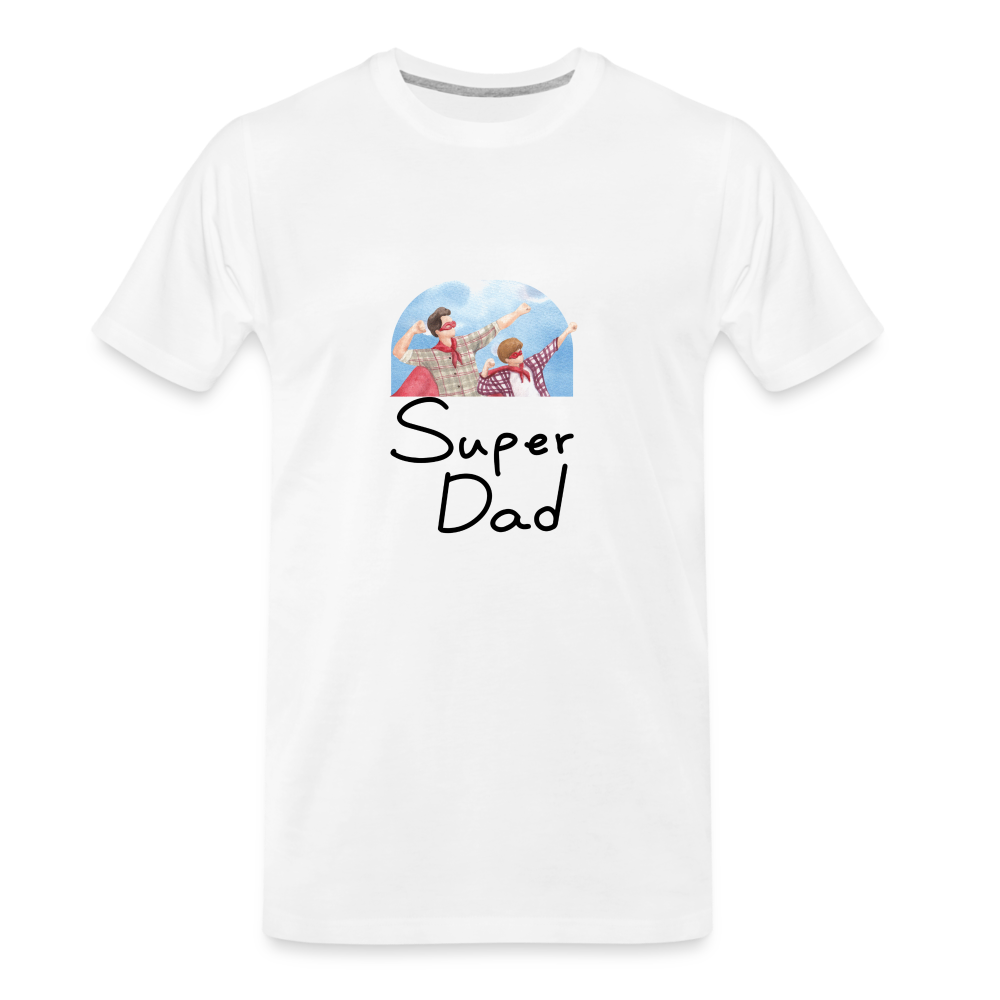 Super Dad Men's Premium Gift T-Shirt - white, Unique Gift Ideas, Gifts for Dad, Unique Gift Catalog, best gifts for father's day, dad gifts ideas, gifts for dad, top deals on gifts, for dad who has everything gift, best gifts for dad, birthday gifts for dad, Best gifts in the world, last minute gift for dad, presents for dads, dad's gift ideas for men, funny gift shirt for men, funny shirt, hilarious shirt