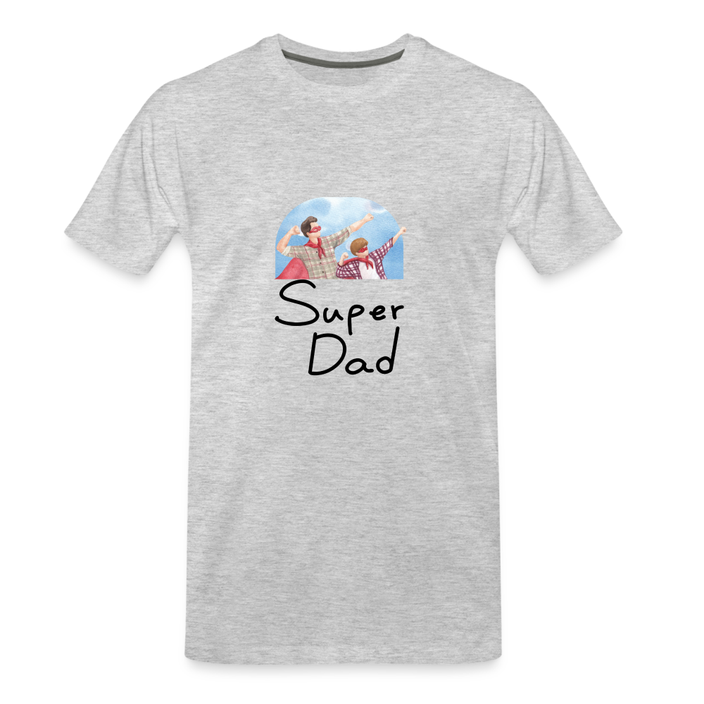 Super Dad Men's Premium Gift T-Shirt - heather gray