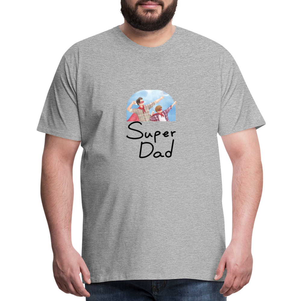 Super Dad Men's Premium Gift T-Shirt - heather gray