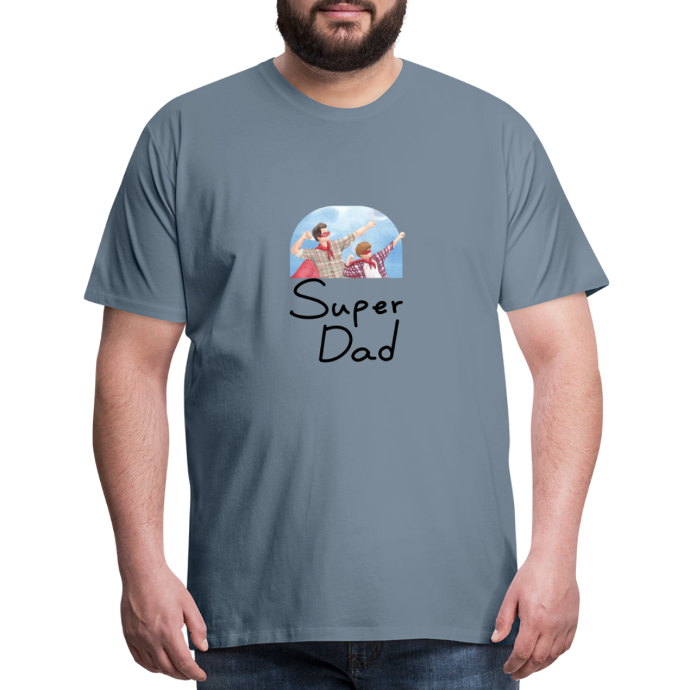 Super Dad Men's Premium Gift T-Shirt - steel blue