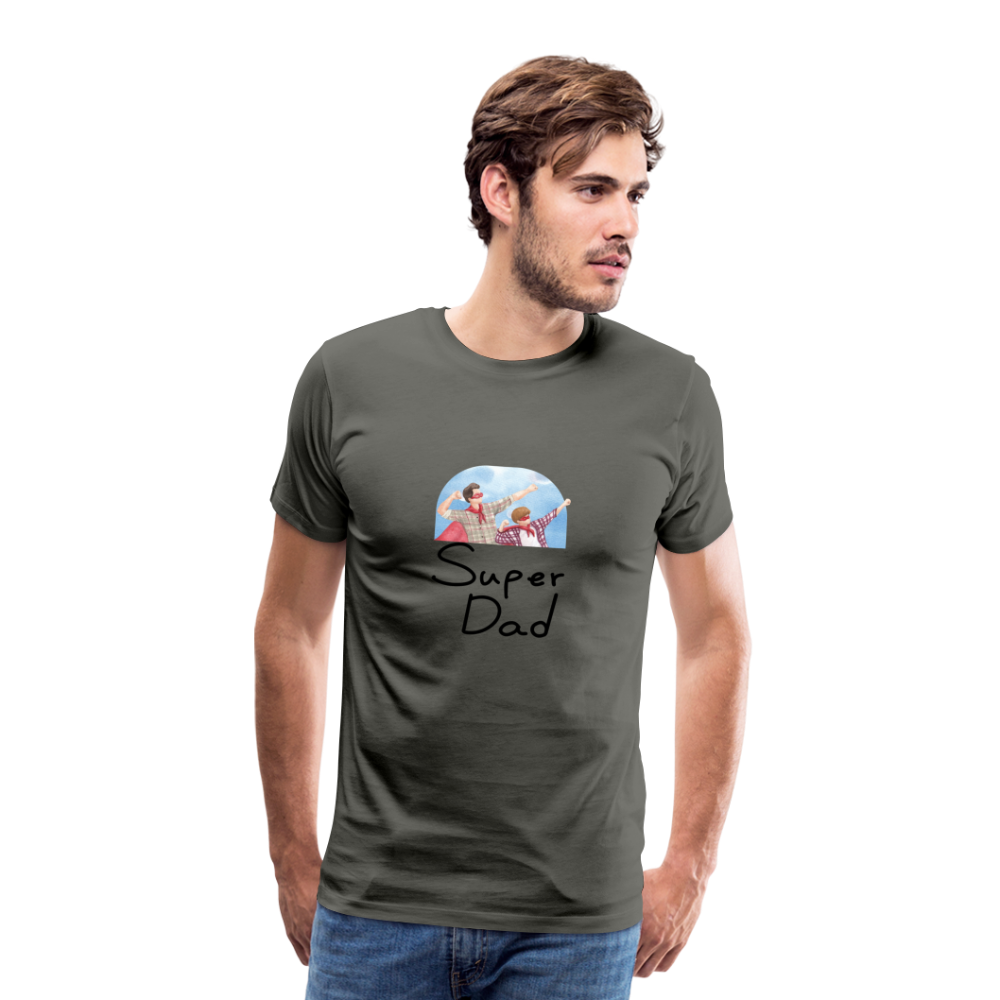 Super Dad Men's Premium Gift T-Shirt - asphalt gray