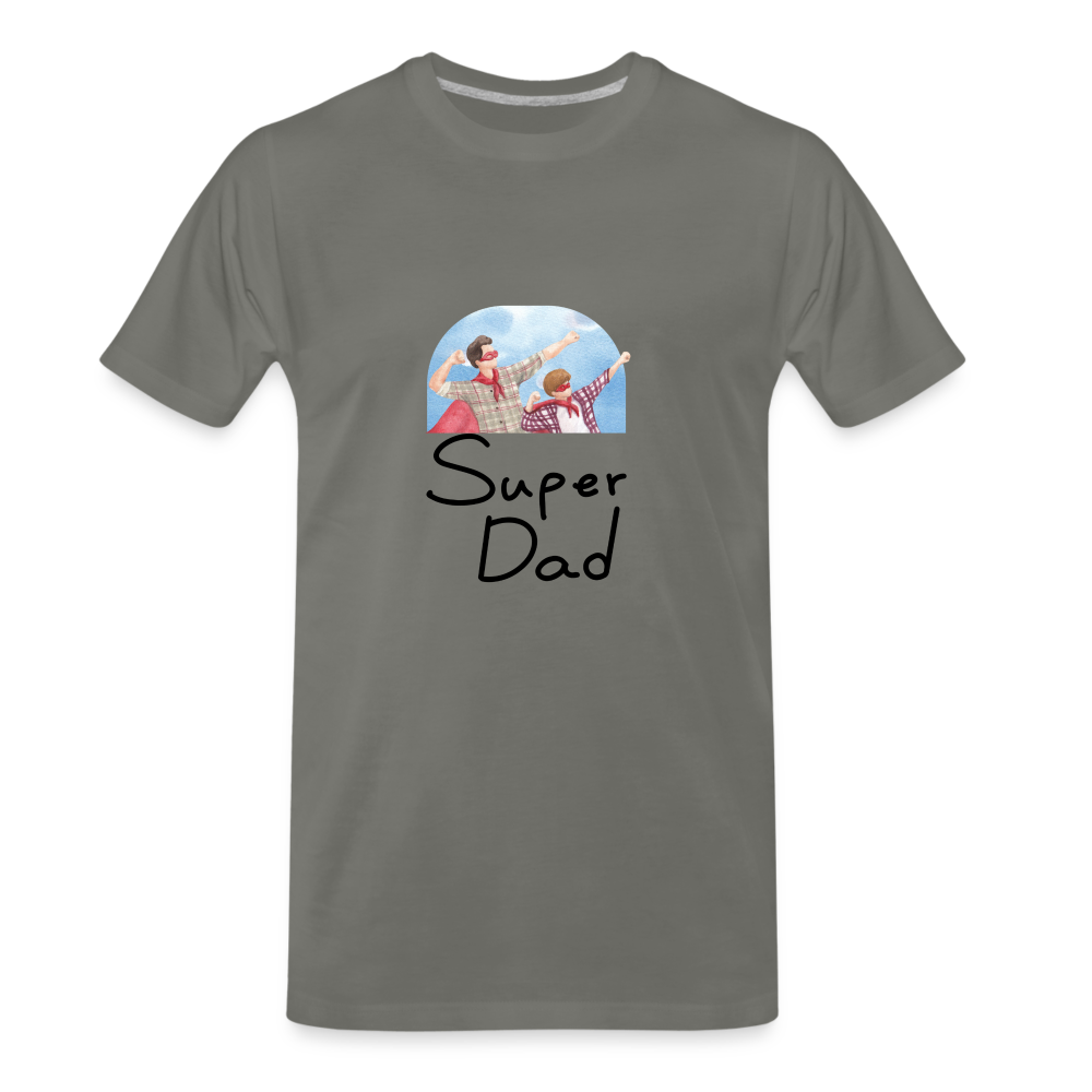 Super Dad Men's Premium Gift T-Shirt - asphalt gray