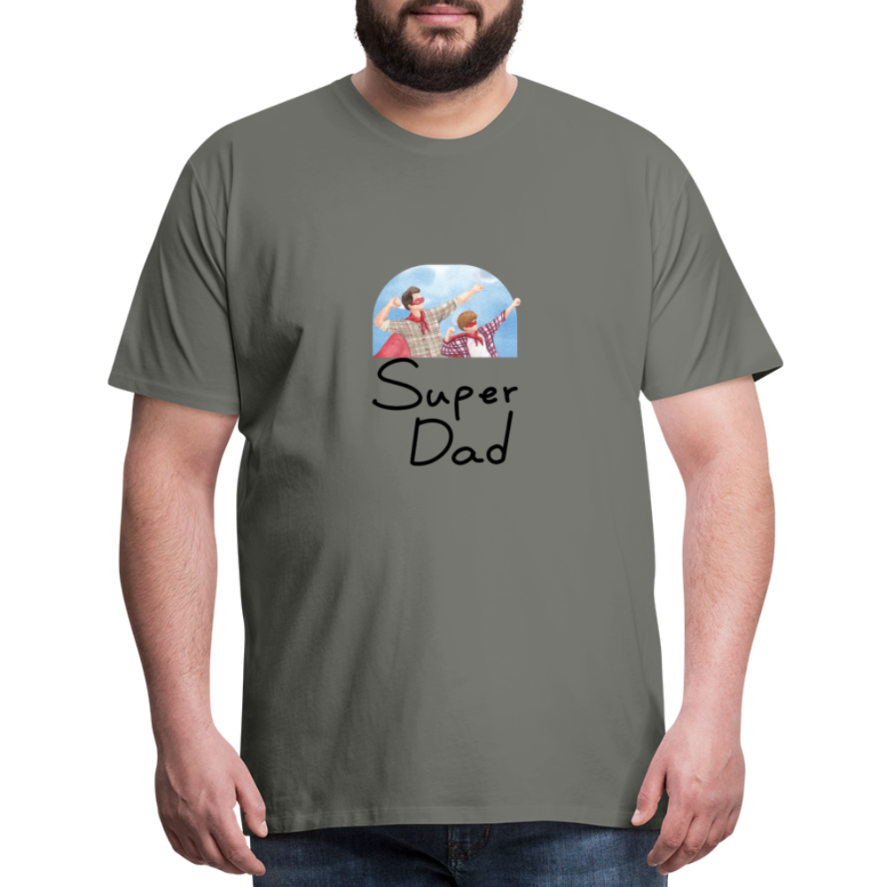 Super Dad Men's Premium Gift T-Shirt - asphalt gray