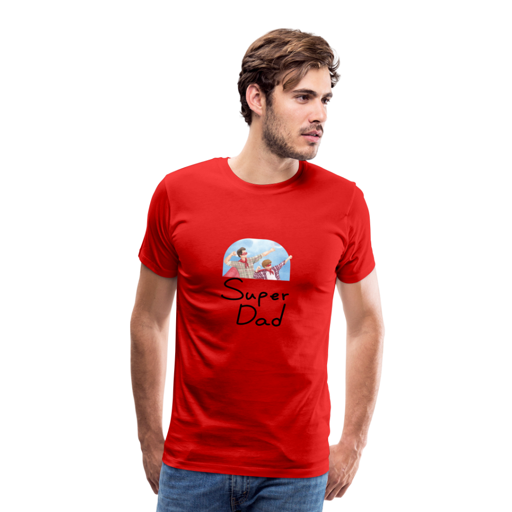 Super Dad Men's Premium Gift T-Shirt - red