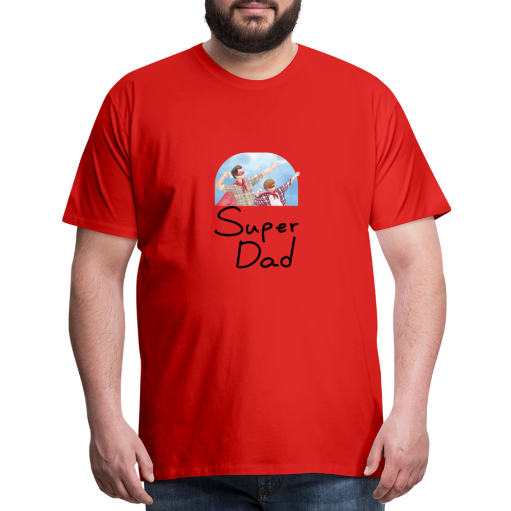 Super Dad Men's Premium Gift T-Shirt - red