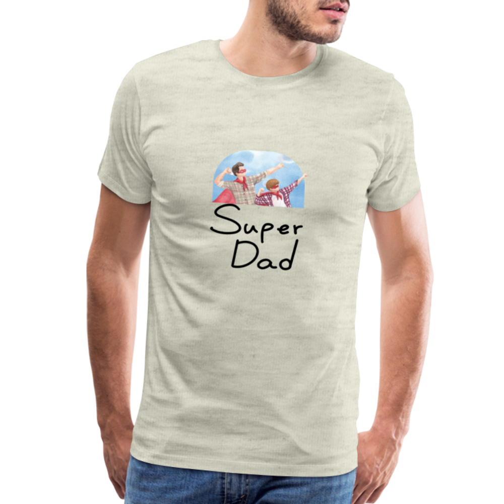 Super Dad Men's Premium Gift T-Shirt - heather oatmeal