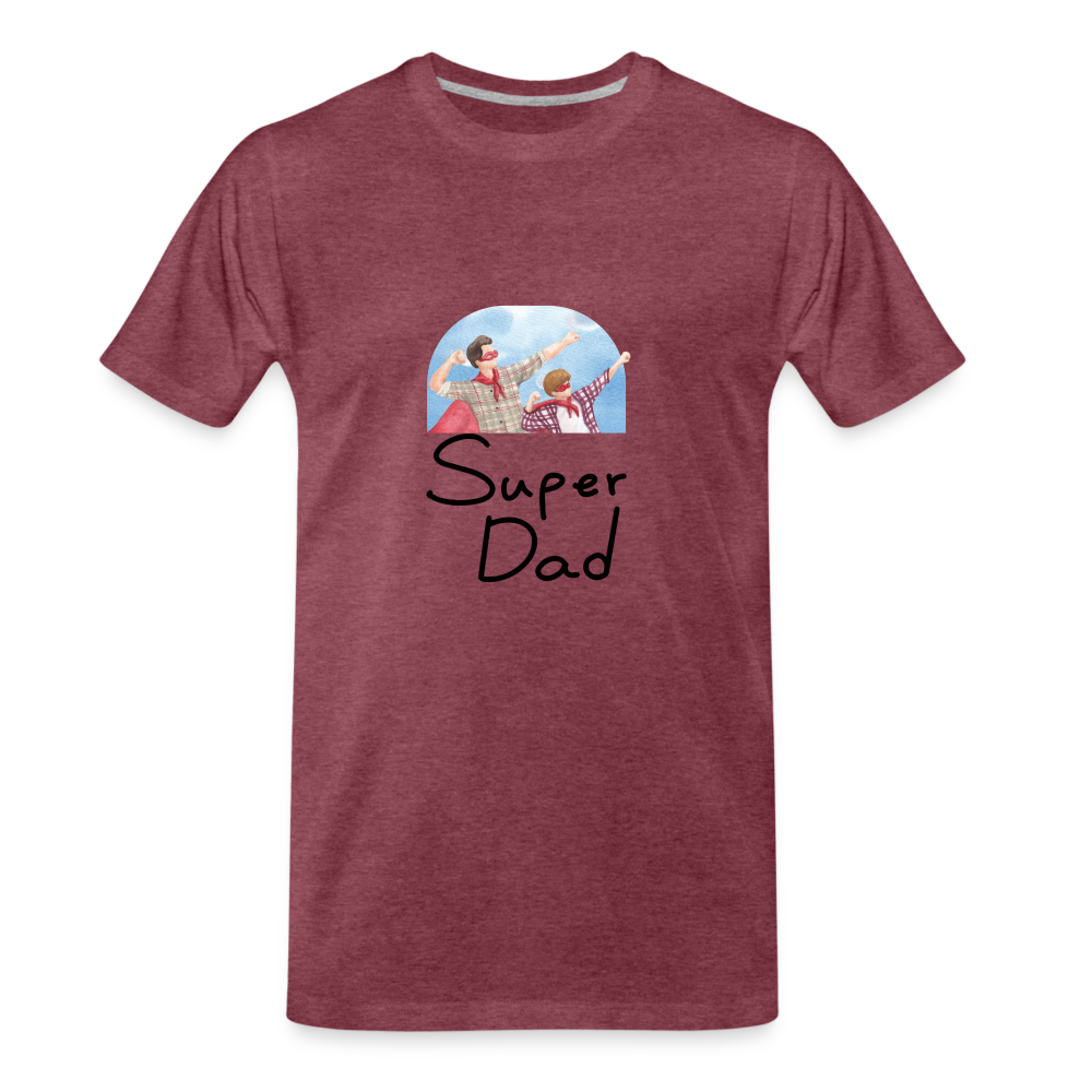 Super Dad Men's Premium Gift T-Shirt - heather burgundy