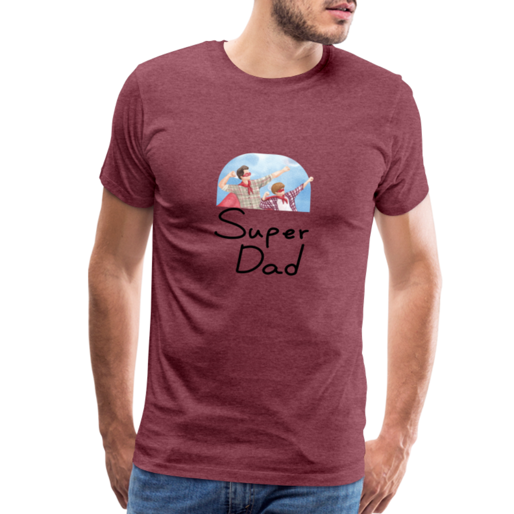 Super Dad Men's Premium Gift T-Shirt - heather burgundy