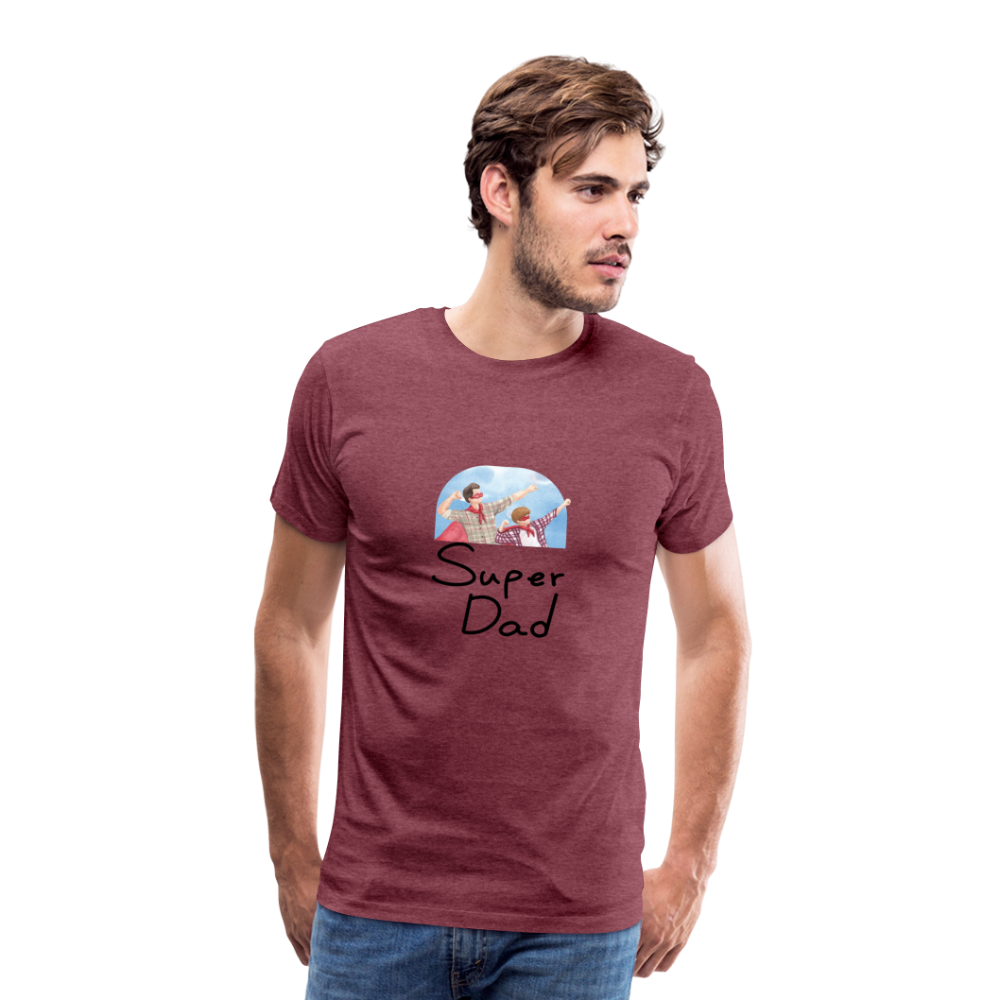 Super Dad Men's Premium Gift T-Shirt - heather burgundy