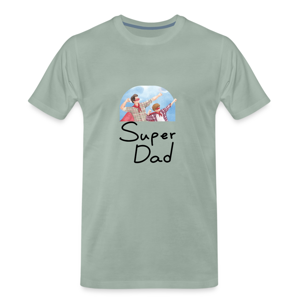 Super Dad Men's Premium Gift T-Shirt - steel green