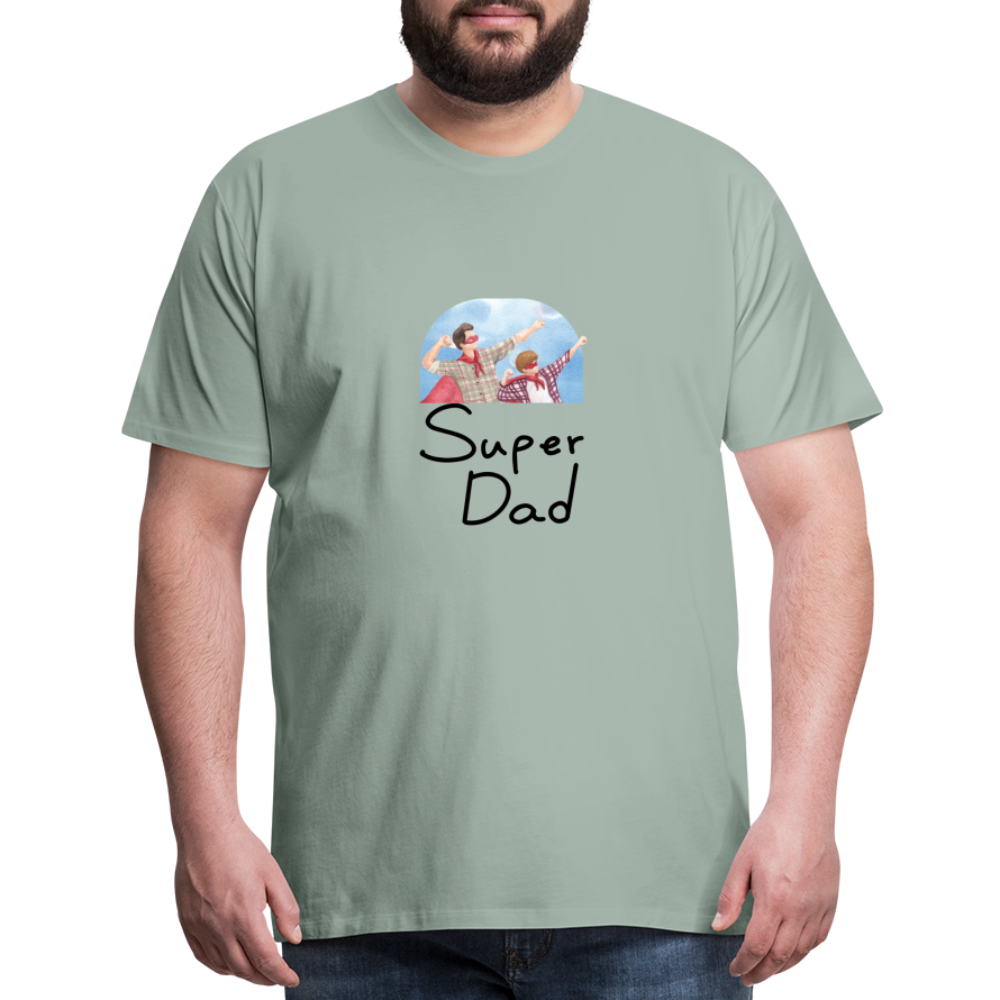 Super Dad Men's Premium Gift T-Shirt - steel green